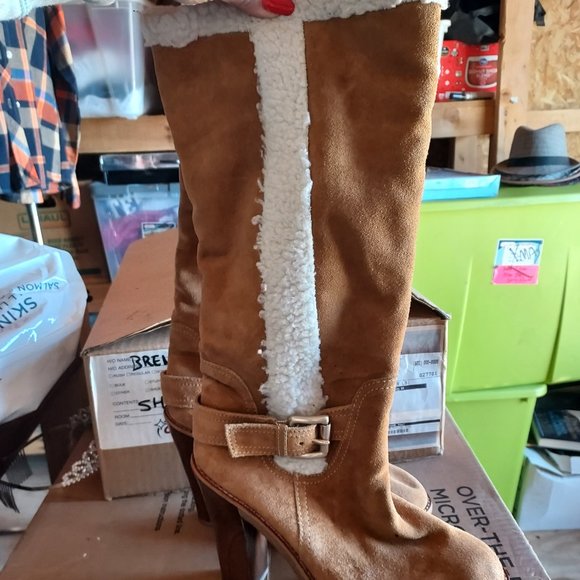 Suede sheep lined boots Michael kors size 8 - Picture 6 of 6